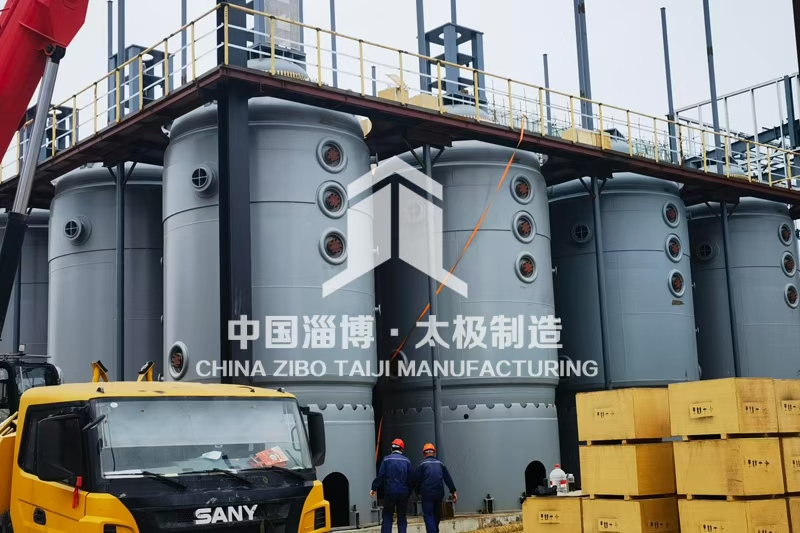 行業(yè)頭條：太極制造 9 萬升大型搪玻璃反應(yīng)釜安裝現(xiàn)場報道?